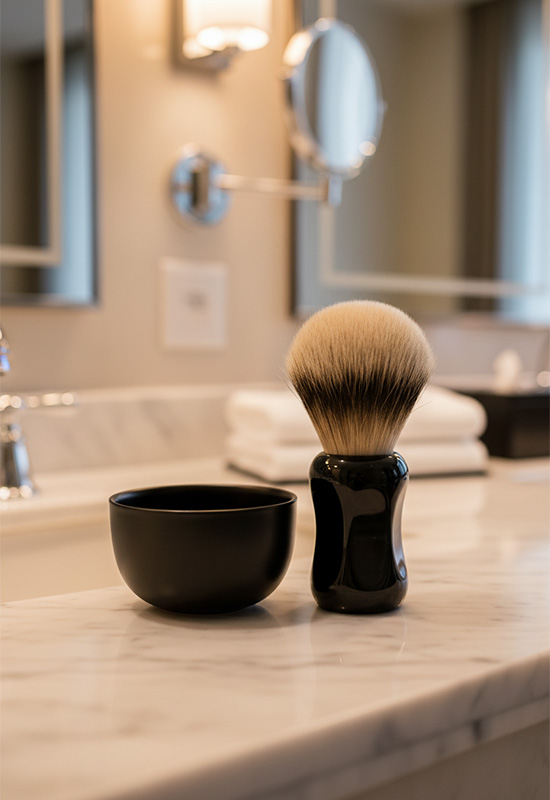 Qualis F3 Tıraş Fırçası + Paslanmaz Tıraş Kasesi