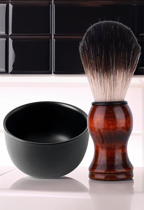 Qualis F4 Tıraş Fırçası + Paslanmaz Tıraş Kasesi