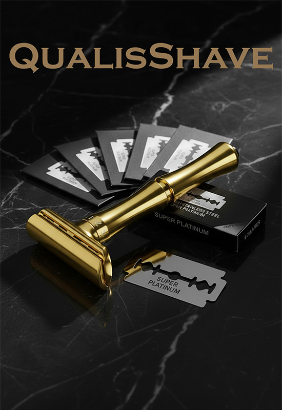 Qualis Q16 Ayarlanabilir Full Metal Manuel Tıraş Makinesi + 5 Adet Platinum Yaprak Jilet